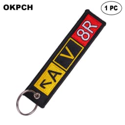 1 PC Novelty Keychain Launch Key Chain Bijoux Keychains for Motorcycles and Cars Key Tag New Embroidery Key Fobs