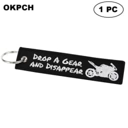 1 PC Novelty Keychain Launch Key Chain Bijoux Keychains for Motorcycles and Cars Key Tag New Embroidery Key Fobs