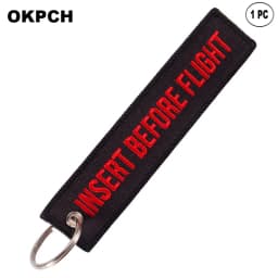 1 PC Novelty Keychain Launch Key Chain Bijoux Keychains for Motorcycles and Cars Key Tag New Embroidery Key Fobs