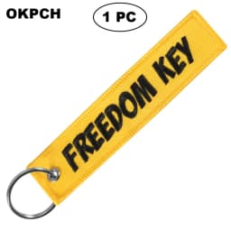 1 PC Novelty Keychain Launch Key Chain Bijoux Keychains for Motorcycles and Cars Key Tag New Embroidery Key Fobs