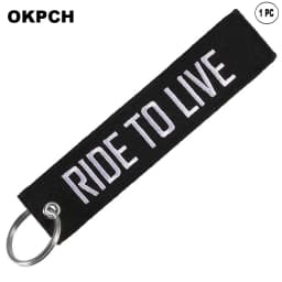 1 PC Novelty Keychain Launch Key Chain Bijoux Keychains for Motorcycles and Cars Key Tag New Embroidery Key Fobs