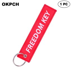 1 PC Novelty Keychain Launch Key Chain Bijoux Keychains for Motorcycles and Cars Key Tag New Embroidery Key Fobs