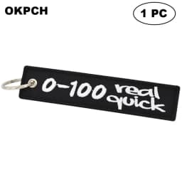 1 PC Novelty Keychain Launch Key Chain Bijoux Keychains for Motorcycles and Cars Key Tag New Embroidery Key Fobs