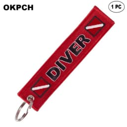 1 PC Novelty Keychain Launch Key Chain Bijoux Keychains for Motorcycles and Cars Key Tag New Embroidery Key Fobs