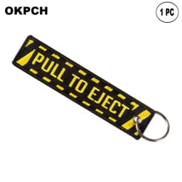1 PC Novelty Keychain Launch Key Chain Bijoux Keychains for Motorcycles and Cars Key Tag New Embroidery Key Fobs