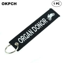 1 PC Novelty Keychain Launch Key Chain Bijoux Keychains for Motorcycles and Cars Key Tag New Embroidery Key Fobs