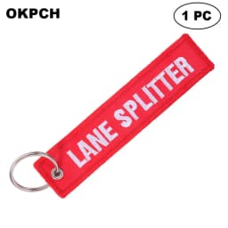 1 PC Novelty Keychain Launch Key Chain Bijoux Keychains for Motorcycles and Cars Key Tag New Embroidery Key Fobs