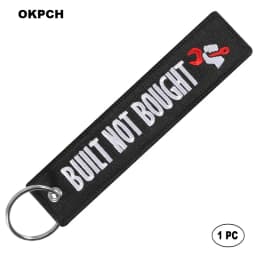 1 PC Novelty Keychain Launch Key Chain Bijoux Keychains for Motorcycles and Cars Key Tag New Embroidery Key Fobs
