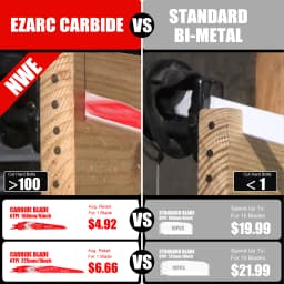 EZARC 3PCS Carbide Reciprocating Saw Blade Endurance for Hard Wood and Metal Demolition R656HM&R956HM 150mm(6'') 225mm(9'') 6TPI
