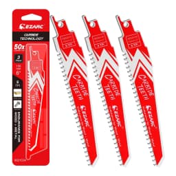 EZARC 3PCS Carbide Reciprocating Saw Blade Endurance for Hard Wood and Metal Demolition R656HM&R956HM 150mm(6'') 225mm(9'') 6TPI