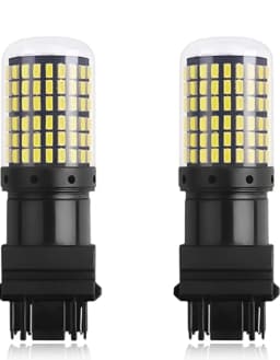 2X Amber T25 3157 LED Canbus 3014 144SMD Error Free Car Brake Light NO Hyper