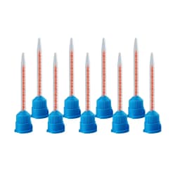 50pcs Blue Dental Mixing Tips 10:1 Disposable Dental Tips For Impression Material Silicone Rubber Lab Conveying Mixing Head Tube
