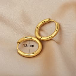 2PCS Tiny Stainless Steel Huggie Small Hoop Earrings For Women Round Circle Punk Unisex Rock Earring Cartilage Piercing Jewelry