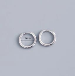2PCS Tiny Stainless Steel Huggie Small Hoop Earrings For Women Round Circle Punk Unisex Rock Earring Cartilage Piercing Jewelry