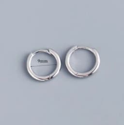 2PCS Tiny Stainless Steel Huggie Small Hoop Earrings For Women Round Circle Punk Unisex Rock Earring Cartilage Piercing Jewelry