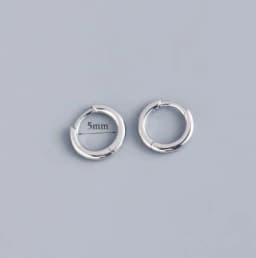 2PCS Tiny Stainless Steel Huggie Small Hoop Earrings For Women Round Circle Punk Unisex Rock Earring Cartilage Piercing Jewelry