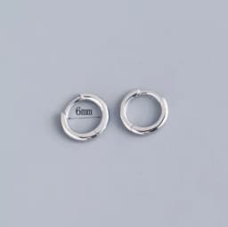 2PCS Tiny Stainless Steel Huggie Small Hoop Earrings For Women Round Circle Punk Unisex Rock Earring Cartilage Piercing Jewelry