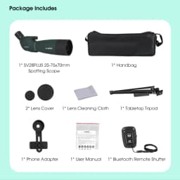 Svbony SV28plus 50/60/70mm Spotting Scope Powerful Zoom Telescope Long Range PORRO Prism Suit Archery Target Shooting Camping