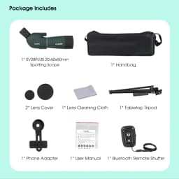 Svbony SV28plus 50/60/70mm Spotting Scope Powerful Zoom Telescope Long Range PORRO Prism Suit Archery Target Shooting Camping