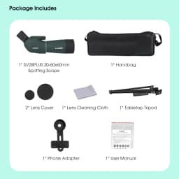 Svbony SV28plus 50/60/70mm Spotting Scope Powerful Zoom Telescope Long Range PORRO Prism Suit Archery Target Shooting Camping