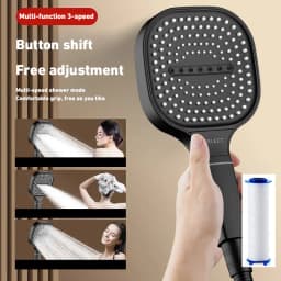 Xiaomi 13cm Large Panel Shower Head Adjustable 3 Modes High Pressure Massage Shower Head Filter Element Bathroom Accessories New