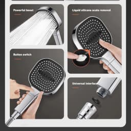 Xiaomi 13cm Large Panel Shower Head Adjustable 3 Modes High Pressure Massage Shower Head Filter Element Bathroom Accessories New