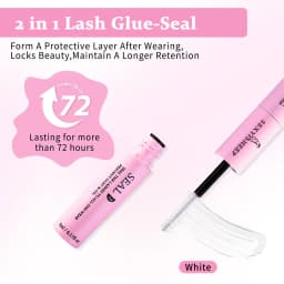 Eyelash Clusters Glue Lash Bond & Seal 10ml Quick-dry 2 In1 Long Lasting Home Use Strong Hold for 72H