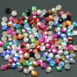 3mm 200-piece Assortment of Glass Diamond-Shaped Beads in Various Colors for Handmade DIY Jewelry Making and Beadwork Accessorie