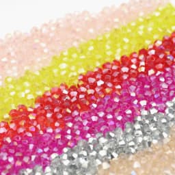 3mm 200-piece Assortment of Glass Diamond-Shaped Beads in Various Colors for Handmade DIY Jewelry Making and Beadwork Accessorie