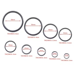 20pcs/lot 20mm/25mm/30mm Black Bronze Gold Silver Circle O Ring Connection Alloy Metal Shoes Bags Belt Buckles DIY Accessories