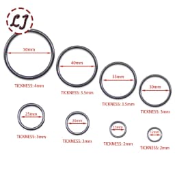20pcs/lot 20mm/25mm/30mm Black Bronze Gold Silver Circle O Ring Connection Alloy Metal Shoes Bags Belt Buckles DIY Accessories