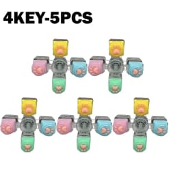 Cute Cat Paw Keycap Keychain Mechanical Keyboard Fidget Spinner Stress Relief Toy Portable Keyring for Office Desk Anxiety Gift