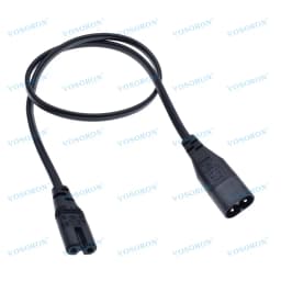 C7/C8 Power "8" Figure Adapter Converter Cable,European IEC320 C7 Female to C8 Male Plug Extension Cord,30cm 60cm 1.8m 3m 500cm