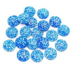 Fashion 40pcs 8mm 10mm 12mm Mix Colors Druzy Natural Stone Convex Flat back Resin Cabochons Jewelry Accessories Supplies