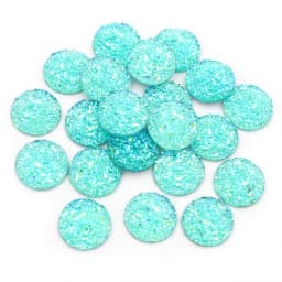 Fashion 40pcs 8mm 10mm 12mm Mix Colors Druzy Natural Stone Convex Flat back Resin Cabochons Jewelry Accessories Supplies