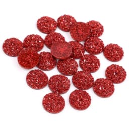 Fashion 40pcs 8mm 10mm 12mm Mix Colors Druzy Natural Stone Convex Flat back Resin Cabochons Jewelry Accessories Supplies