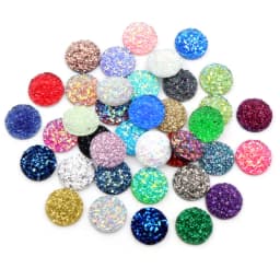 Fashion 40pcs 8mm 10mm 12mm Mix Colors Druzy Natural Stone Convex Flat back Resin Cabochons Jewelry Accessories Supplies