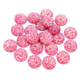 Fashion 40pcs 8mm 10mm 12mm Mix Colors Druzy Natural Stone Convex Flat back Resin Cabochons Jewelry Accessories Supplies