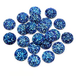Fashion 40pcs 8mm 10mm 12mm Mix Colors Druzy Natural Stone Convex Flat back Resin Cabochons Jewelry Accessories Supplies