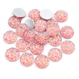 Fashion 40pcs 8mm 10mm 12mm Mix Colors Druzy Natural Stone Convex Flat back Resin Cabochons Jewelry Accessories Supplies