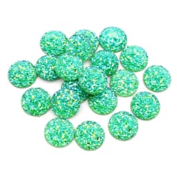 Fashion 40pcs 8mm 10mm 12mm Mix Colors Druzy Natural Stone Convex Flat back Resin Cabochons Jewelry Accessories Supplies