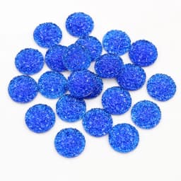 Fashion 40pcs 8mm 10mm 12mm Mix Colors Druzy Natural Stone Convex Flat back Resin Cabochons Jewelry Accessories Supplies