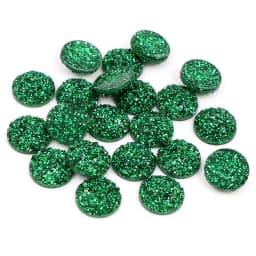Fashion 40pcs 8mm 10mm 12mm Mix Colors Druzy Natural Stone Convex Flat back Resin Cabochons Jewelry Accessories Supplies