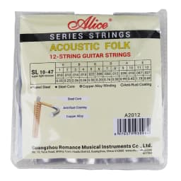 Alice A2012 12 Strings Acoustic Guitar Strings 010-027 Musical Instrument Guitar Parts Accessories 12 Guitarrra Strings 1 Set
