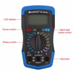 HoldPeak HP-4070L Capacitance Multimeter Digital Inductance LCD Meter HFE Test With Backlight Inductance LCR Meter Repair Tool