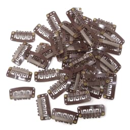 50pcs 2.3cm-3.6cm Black Brown Color Wig Clips Snap Clip For Hair Extension Wig Weft Wig PP Hairpins Large Clips Styling Tools