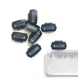 50pcs 2.3cm-3.6cm Black Brown Color Wig Clips Snap Clip For Hair Extension Wig Weft Wig PP Hairpins Large Clips Styling Tools