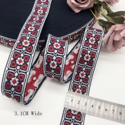 2M/Lot Wine Flower Lace Edge Trim Ribbon Fabric Embroidered Applique Sewing Craft Crochet Wedding Dress Clothes HB145