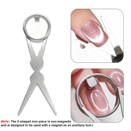 Black Hole Shape Cat Eye Nail Art Magnet Suck Hollow Cat Eye Nail Art Effect Magnet Ring for Magnetic Gel Polish Manicure Tools