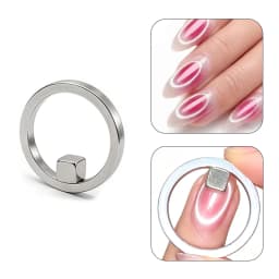 Black Hole Shape Cat Eye Nail Art Magnet Suck Hollow Cat Eye Nail Art Effect Magnet Ring for Magnetic Gel Polish Manicure Tools